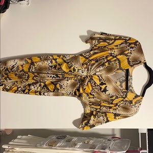 Snake Skin Mid Length dress